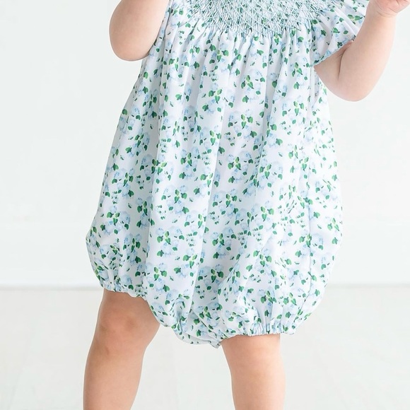 Lottie Dot Hydrangea Baby Romper - Picture 1 of 7